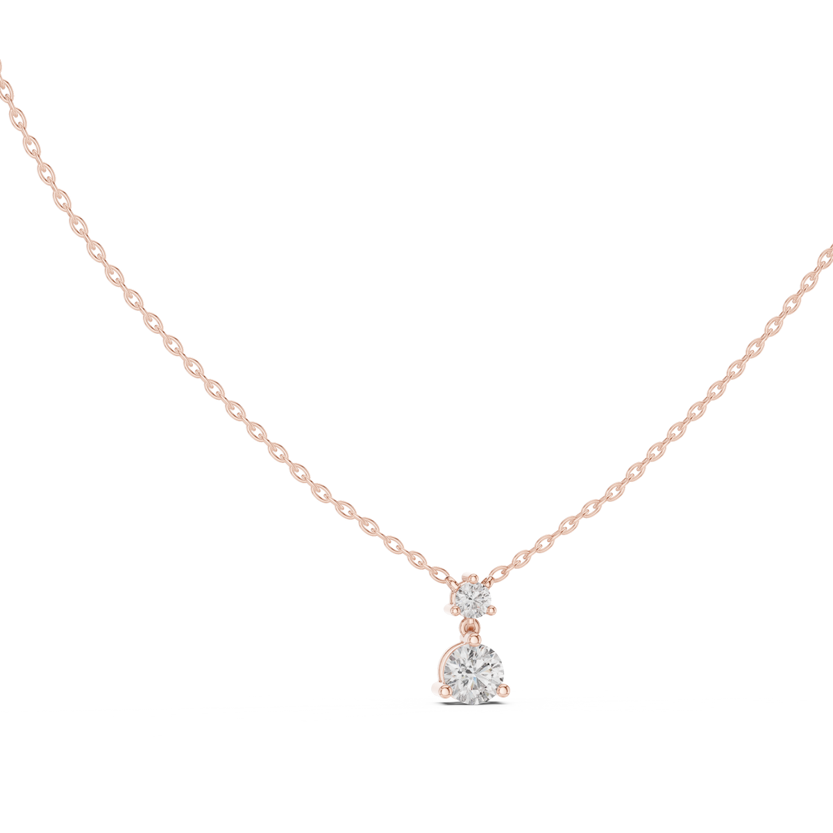Celeste Two Diamond Drop Pendant