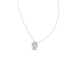 Elara Oval Halo Diamond Pendant