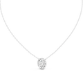 Elara Oval Halo Diamond Pendant