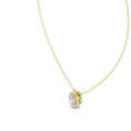 Elara Oval Halo Diamond Pendant