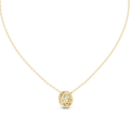 Elara Oval Halo Diamond Pendant