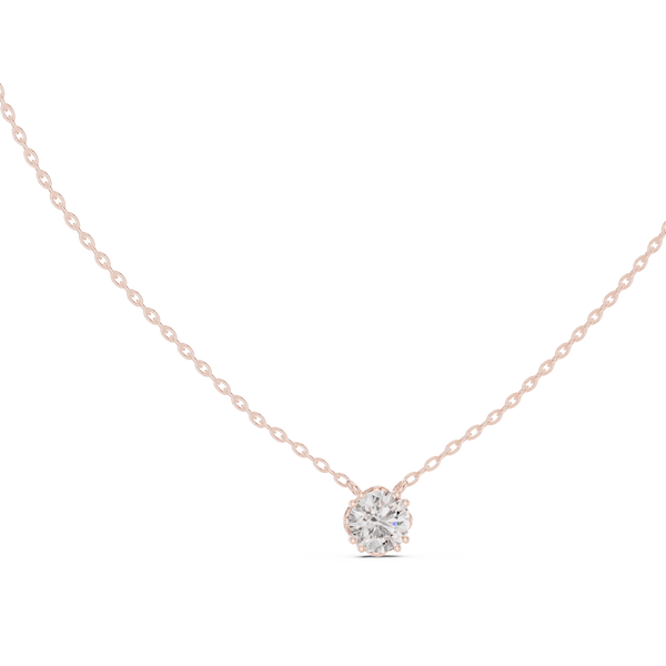 Celeste Round Diamond Solitaire Pendant
