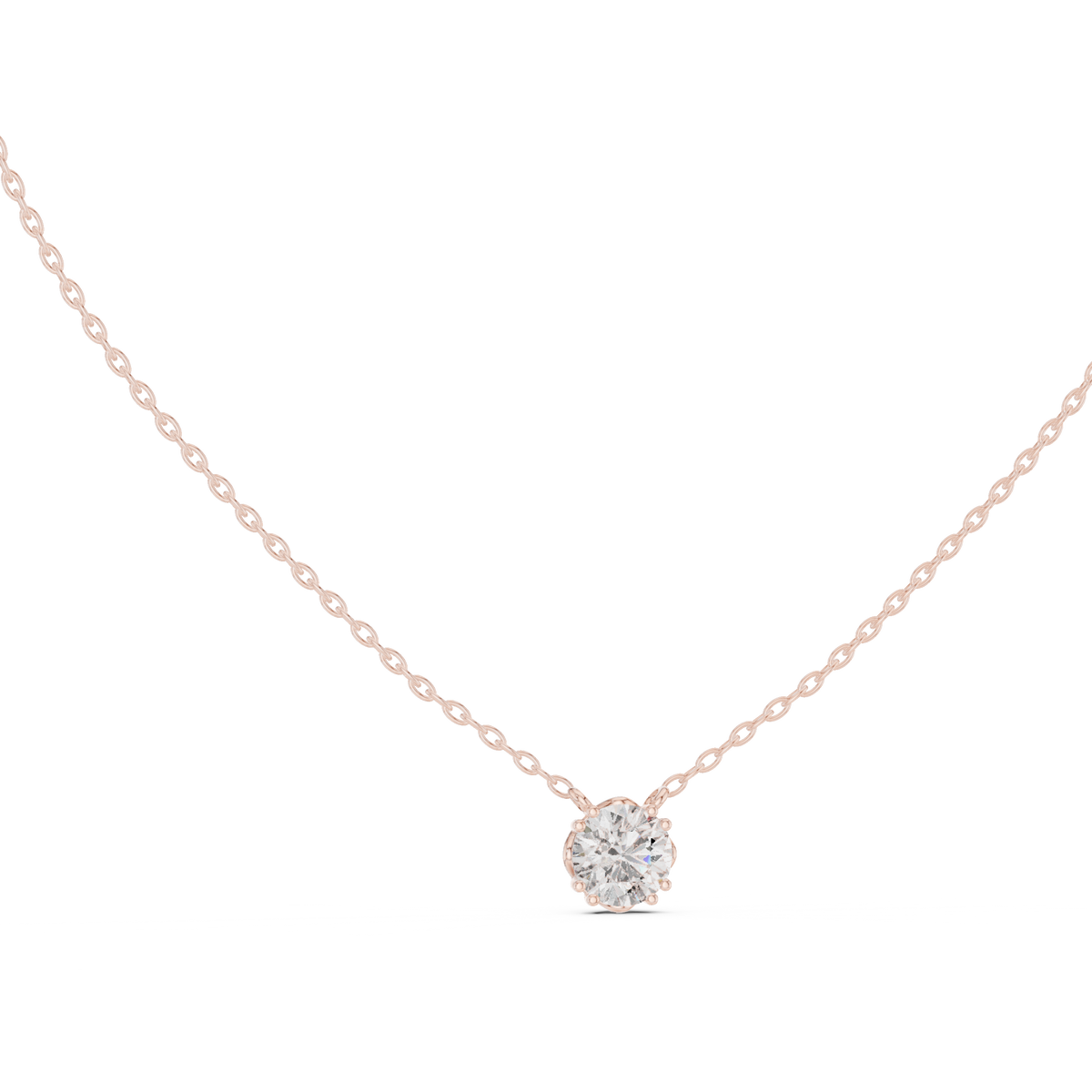 Celeste Round Diamond Solitaire Pendant