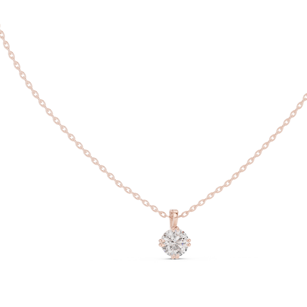 Elara Round Diamond Solitaire Pendant