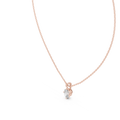 Solenne Oval Diamond Solitaire Pendant