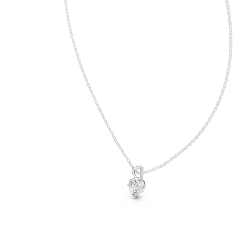 Solenne Oval Diamond Solitaire Pendant detail