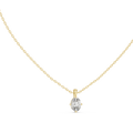 Solenne Oval Diamond Solitaire Pendant