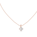 Isolde Princess Cut Diamond Solitaire Pendant