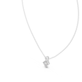 Isolde Princess Cut Diamond Solitaire Pendant