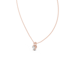 Arielle Oval Diamond Solitaire Pendant