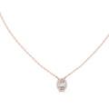 Lunelle Oval Diamond Halo Pendant