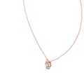Lunelle Oval Diamond Halo Pendant