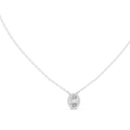 Lunelle Oval Diamond Halo Pendant