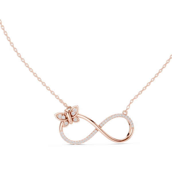 Avelisse Diamond Butterfly Infinity Pendant