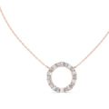 Virelia Oval & Emerald Diamond Circle Pendant