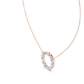 Virelia Oval & Emerald Diamond Circle Pendant