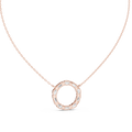 Virelia Oval & Emerald Diamond Circle Pendant