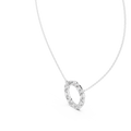 Virelia Oval & Emerald Diamond Circle Pendant