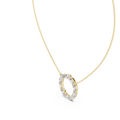 Virelia Oval & Emerald Diamond Circle Pendant