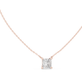 Avenor Princess Cut Diamond Solitaire Pendant
