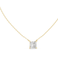 Avenor Princess Cut Diamond Solitaire Pendant
