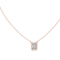 Varelle Emerald Cut Diamond Bezel Pendant