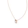 Varelle Emerald Cut Diamond Bezel Pendant