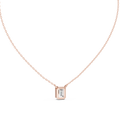 Varelle Emerald Cut Diamond Bezel Pendant
