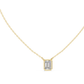 Varelle Emerald Cut Diamond Bezel Pendant
