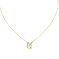 Varelle Emerald Cut Diamond Bezel Pendant