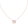 Elara Emerald Cut Diamond Pendant
