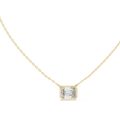 Elara Emerald Cut Diamond Pendant