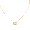 Elara Emerald Cut Diamond Pendant