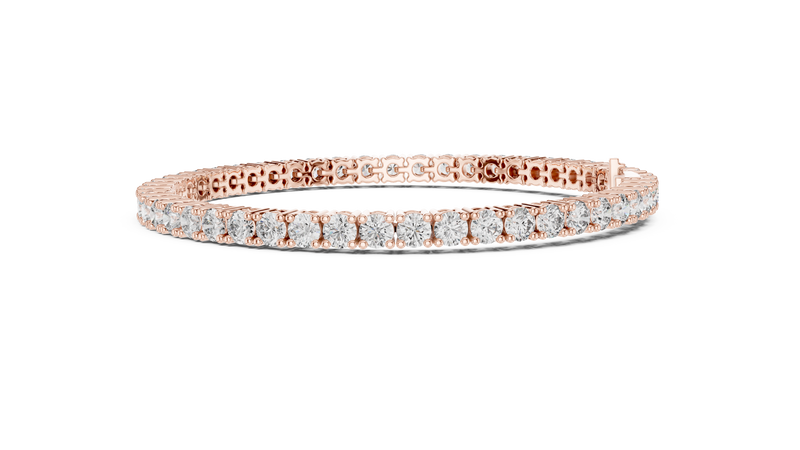 Celestia Round Diamond Tennis Bracelet detail