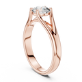 Elara Round Brilliant Diamond Split Shank Solitaire Ring