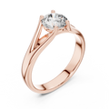 Elara Round Brilliant Diamond Split Shank Solitaire Ring