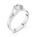 Elara Round Brilliant Diamond Split Shank Solitaire Ring