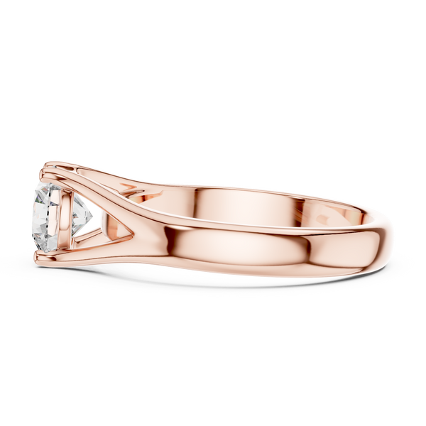 Elara Round Brilliant Diamond Split Shank Solitaire Ring