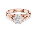 Elara Round Brilliant Diamond Split Shank Solitaire Ring