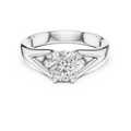 Elara Round Brilliant Diamond Split Shank Solitaire Ring