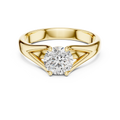 Elara Round Brilliant Diamond Split Shank Solitaire Ring