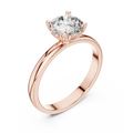 Seraphina Round Brilliant Diamond Heart Gallery Solitaire Ring