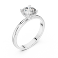 Seraphina Round Brilliant Diamond Heart Gallery Solitaire Ring