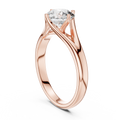 Valeria Round Brilliant Diamond Sculpted Split-Shank Solitaire Ring