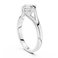 Valeria Round Brilliant Diamond Sculpted Split-Shank Solitaire Ring