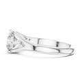Valeria Round Brilliant Diamond Sculpted Split-Shank Solitaire Ring