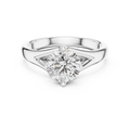 Valeria Round Brilliant Diamond Sculpted Split-Shank Solitaire Ring