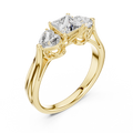 Seraphina Princess & Heart Diamond Three-Stone Ring