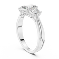 Celestine Emerald & Princess Diamond Three-Stone Ring