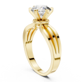 Evelisse Round Brilliant Diamond Triple Split-Shank Solitaire Ring
